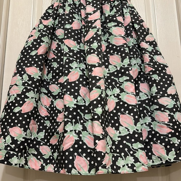 Vintage 80’s Gunne Sax Jessica McClintock Strapless Rosebud Print Dress Size 7/8 - Picture 9 of 16
